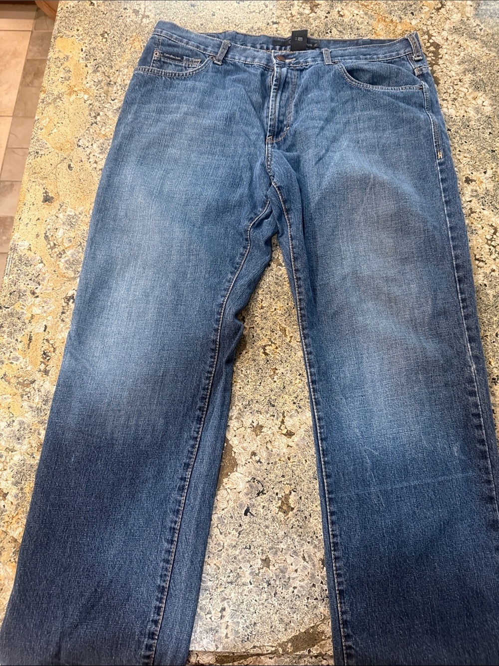 Calvin Klein Jeans Straight Leg Faded Blue Denim
